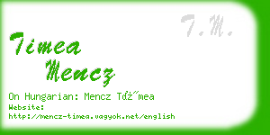 timea mencz business card